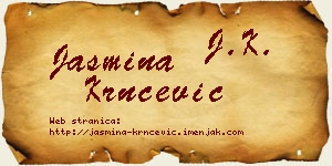 Jasmina Krnčević vizit kartica